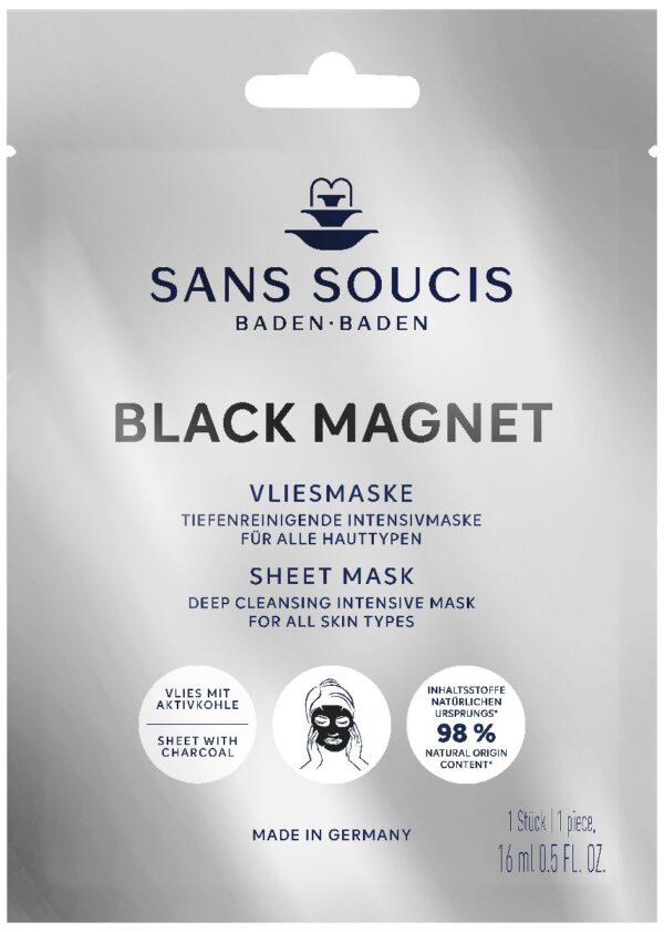SANS SOUCIS BLACK MAGNET VLIESMASKER - 1 STUK